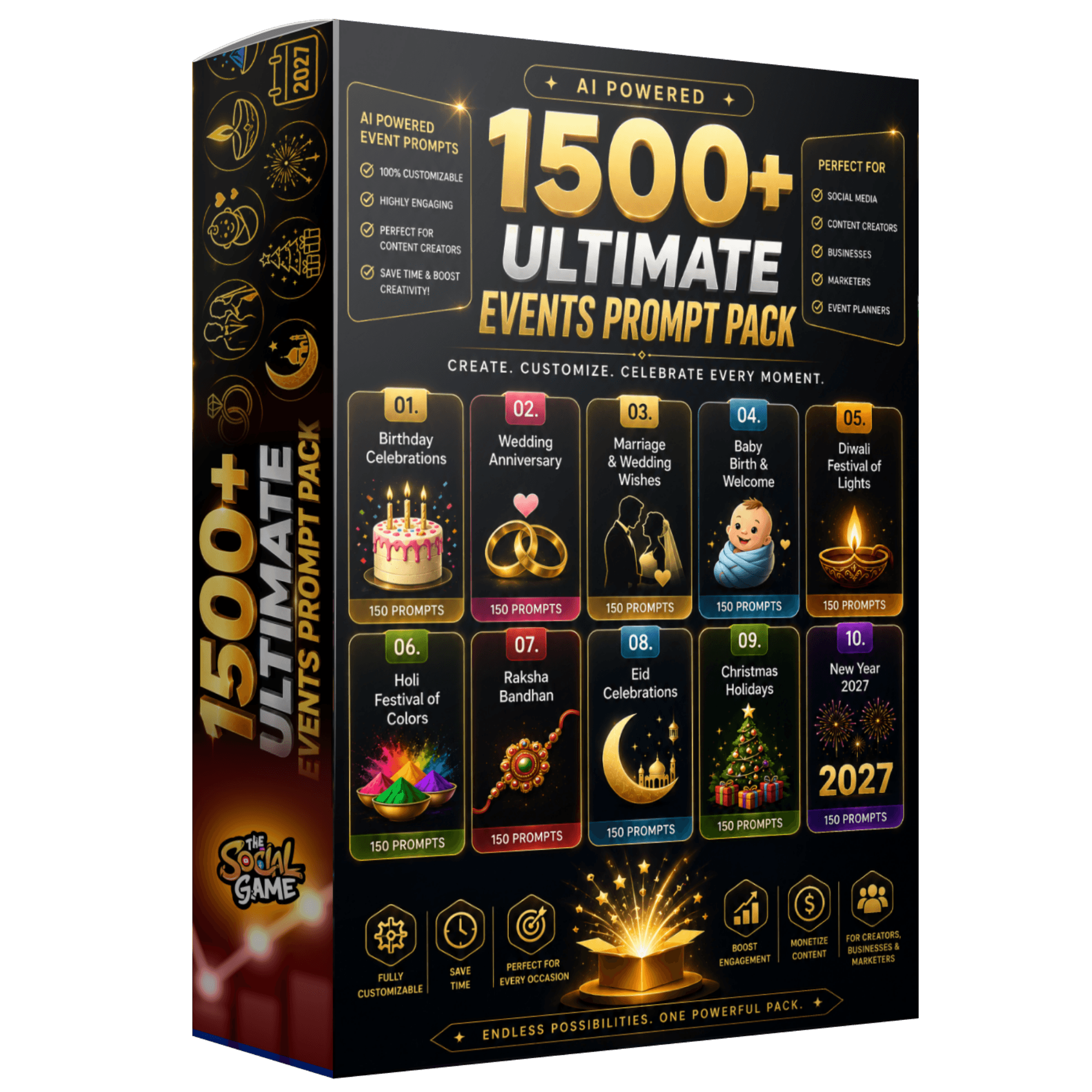 1,500+ Events Prompt Pack (Same Face)